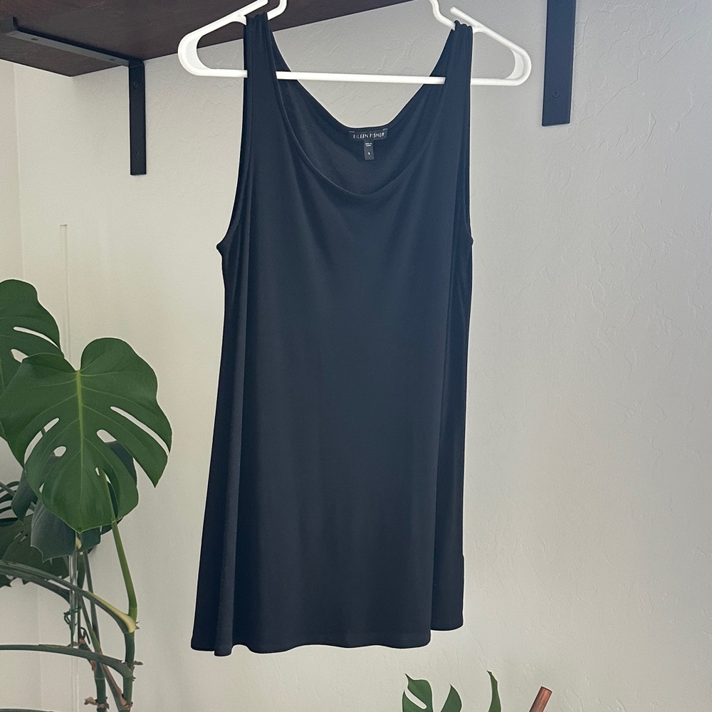 Eileen Fisher Silk Black Tank